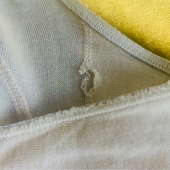 Alaïa VTG 90s Long Sleeve Knit Bodysuit, cream, high V neck, zip back, XS, EUC - Picture 14 of 14